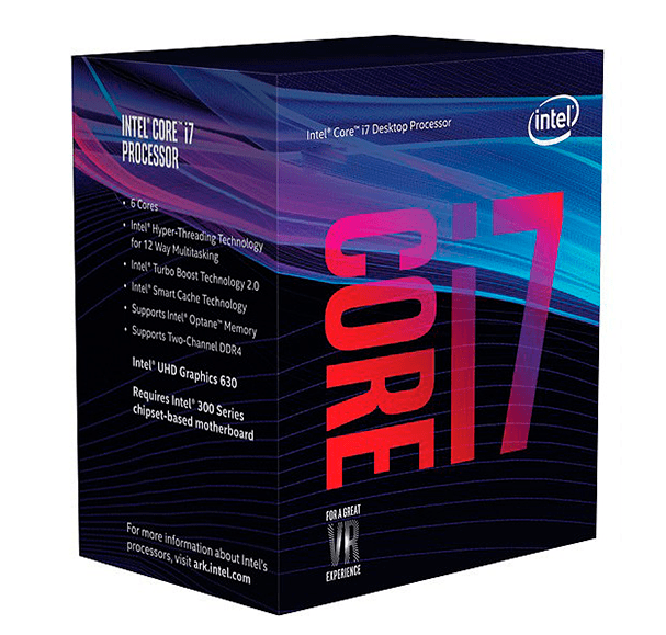 Procesador intel core i7-9700, 3.00 ghz, 12 mb caché l3, lga1151, 65w, 14 nm.tec